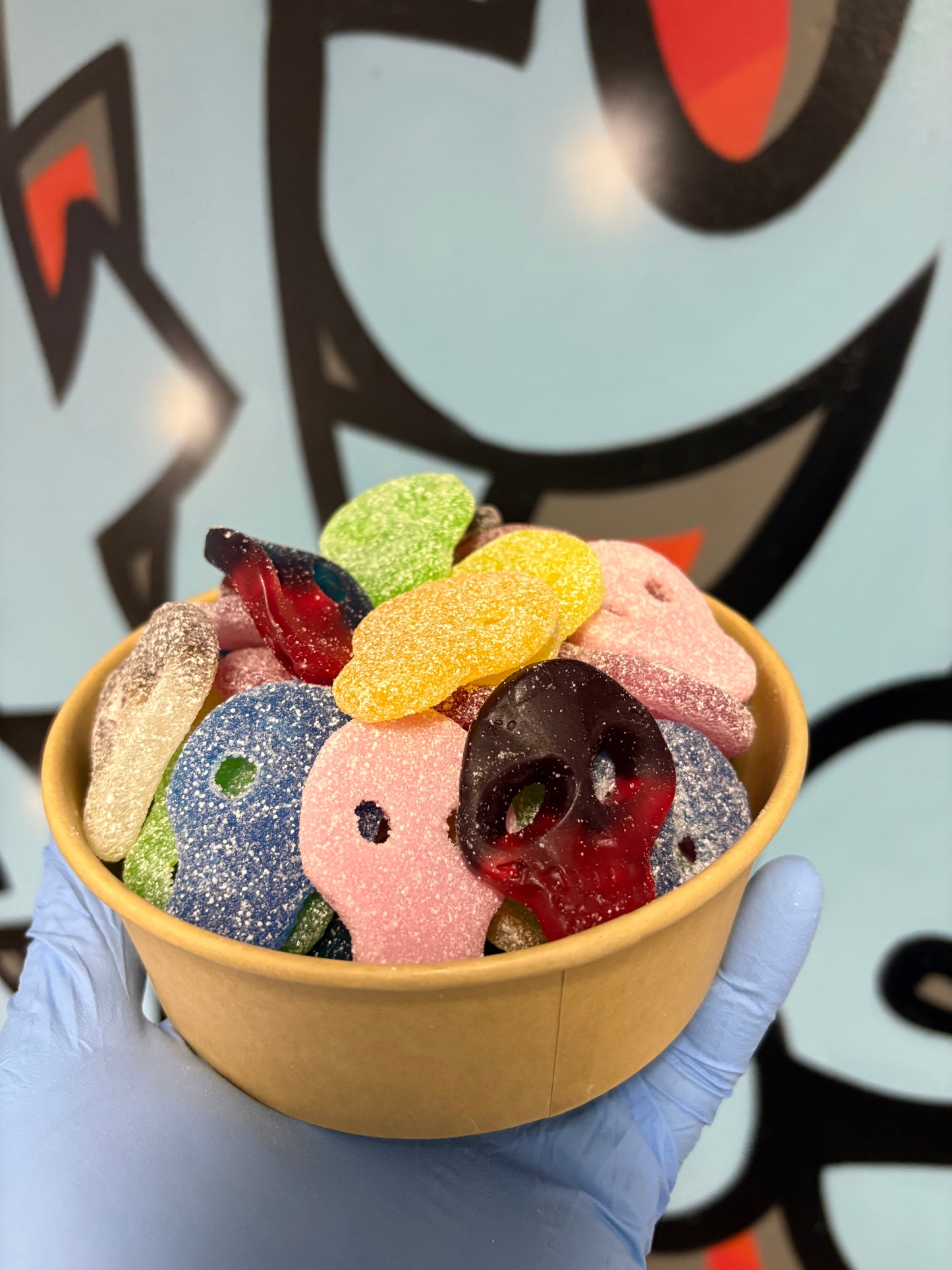 Mixed skulls candy bowl